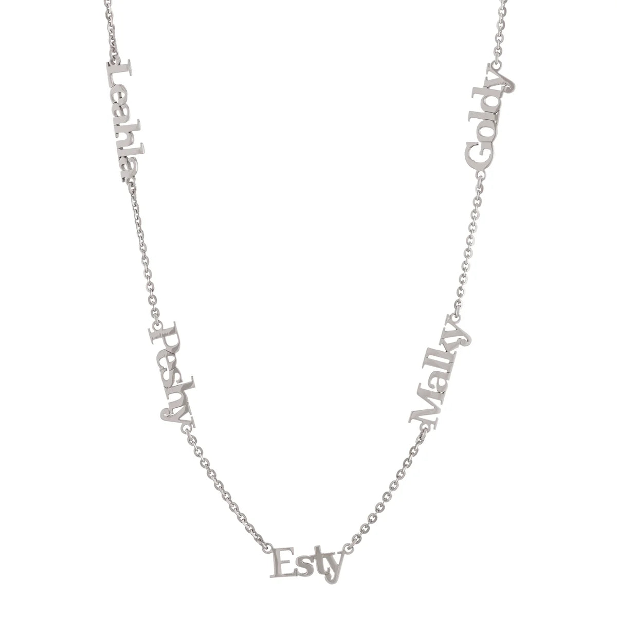Five Name Petite Name Necklace
