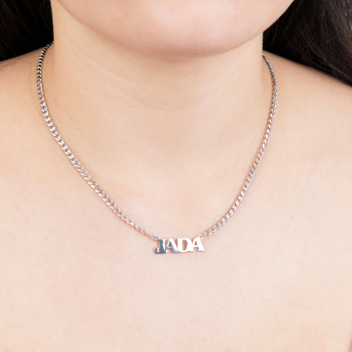 Uppercase Letter Nameplate Necklace