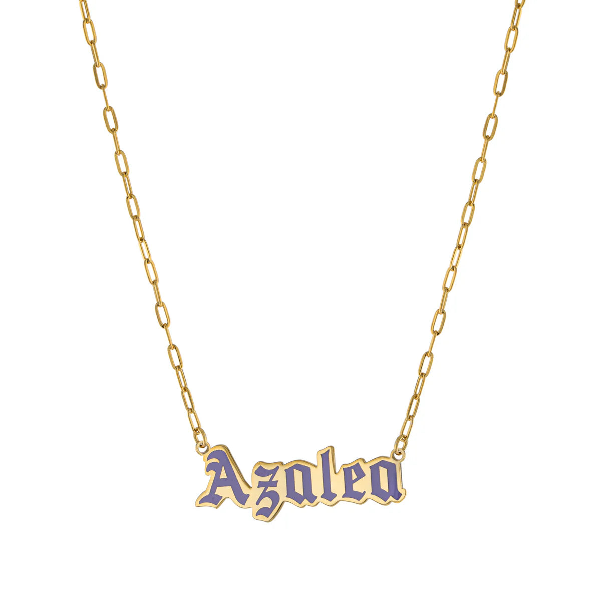 Gothic Nameplate Necklace