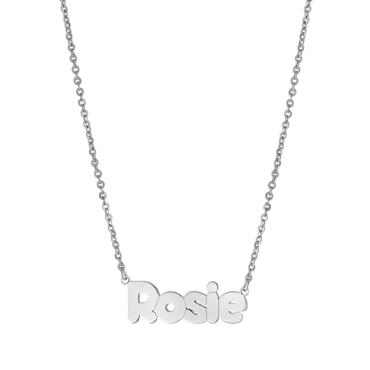Bubble Letter Nameplate Necklace