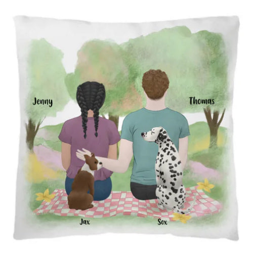 You, Me and the Dogs Pillow