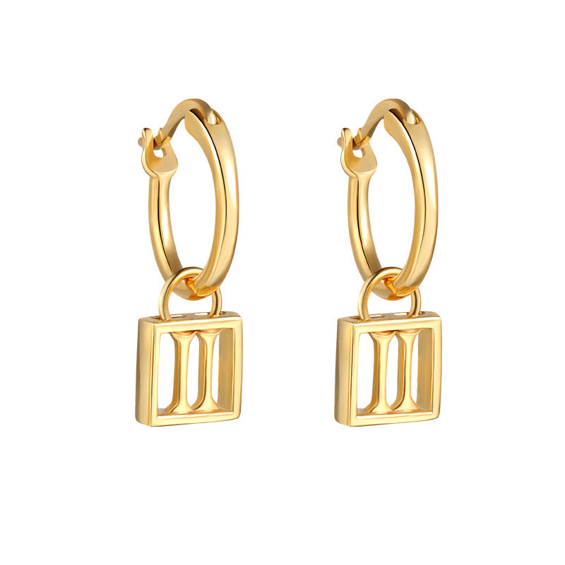 Zodiac Huggie Charm Earrings