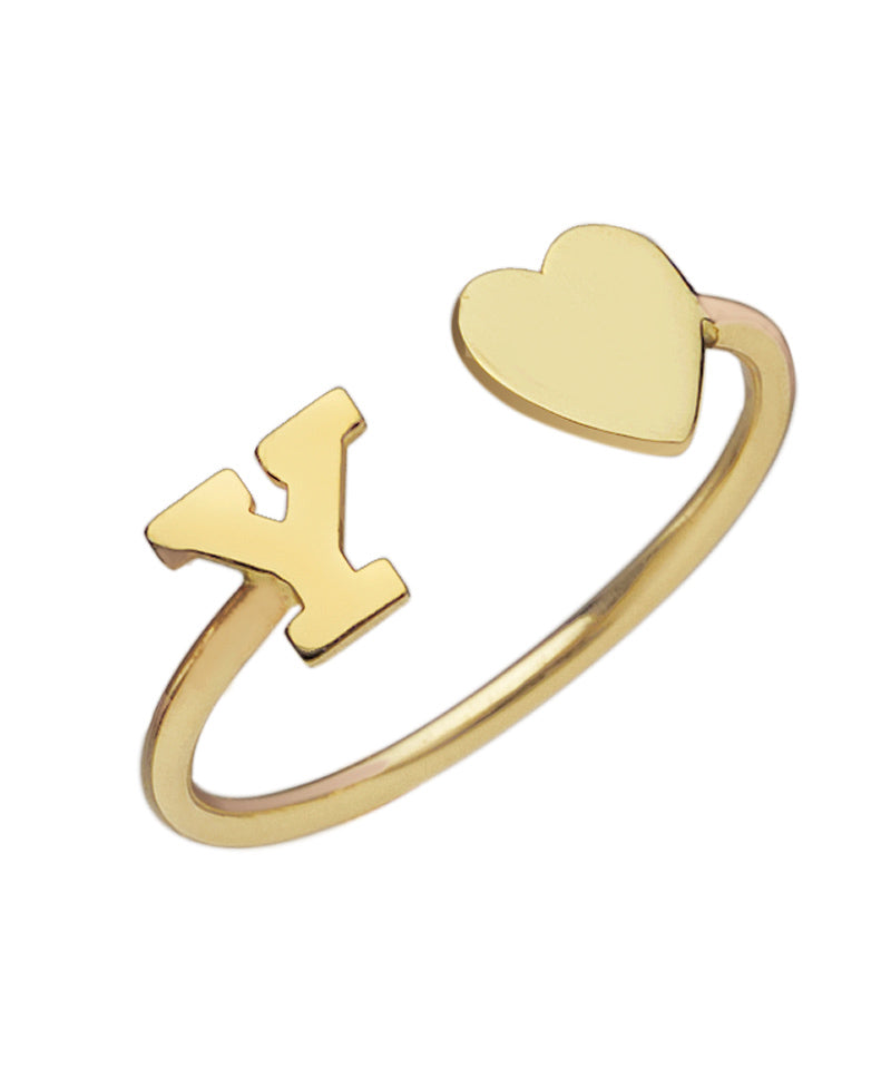 Initial and Heart Ring
