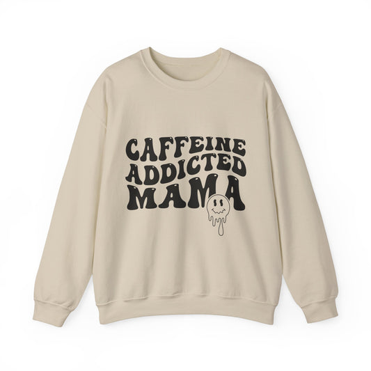 Caffeine Addicted Mama Heavy Blend Crewneck Sweatshirt