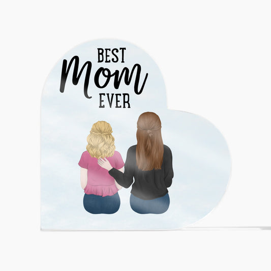 Best Mom Heart Plaque