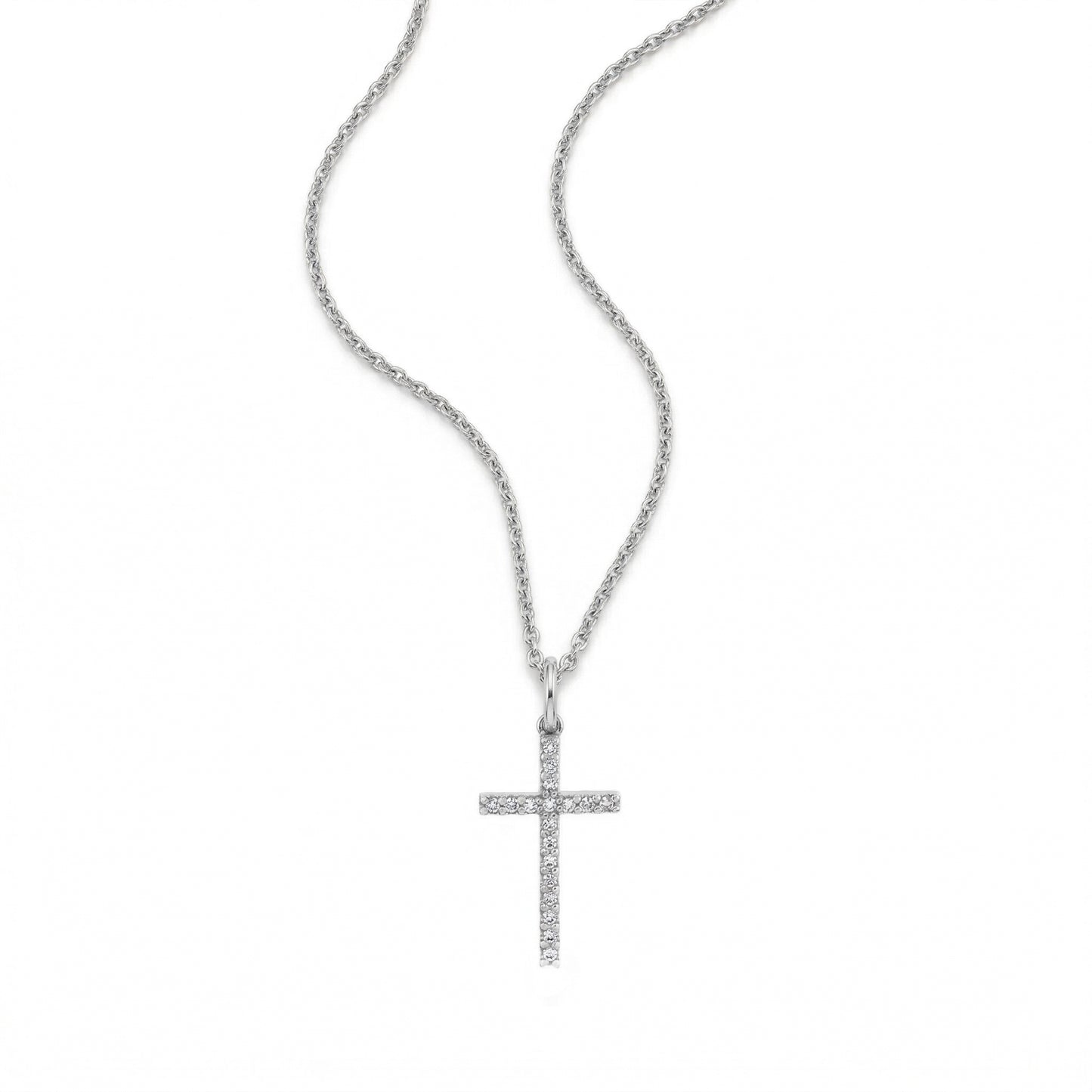Diamond and Gold Cross Necklace