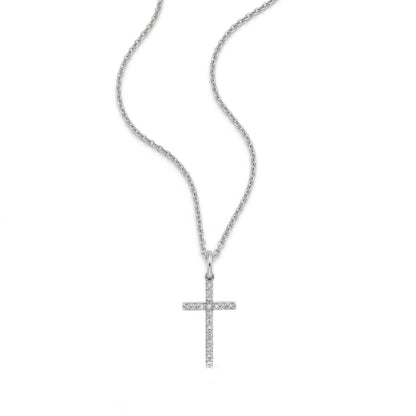 Diamond and Gold Cross Necklace