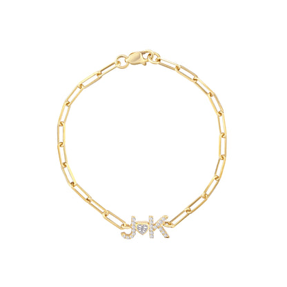 Paperclip Lovers Bracelet