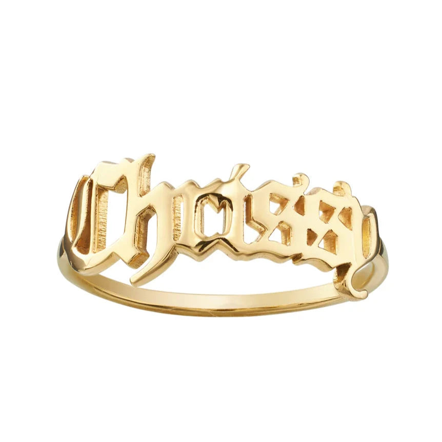Gothic Name Ring
