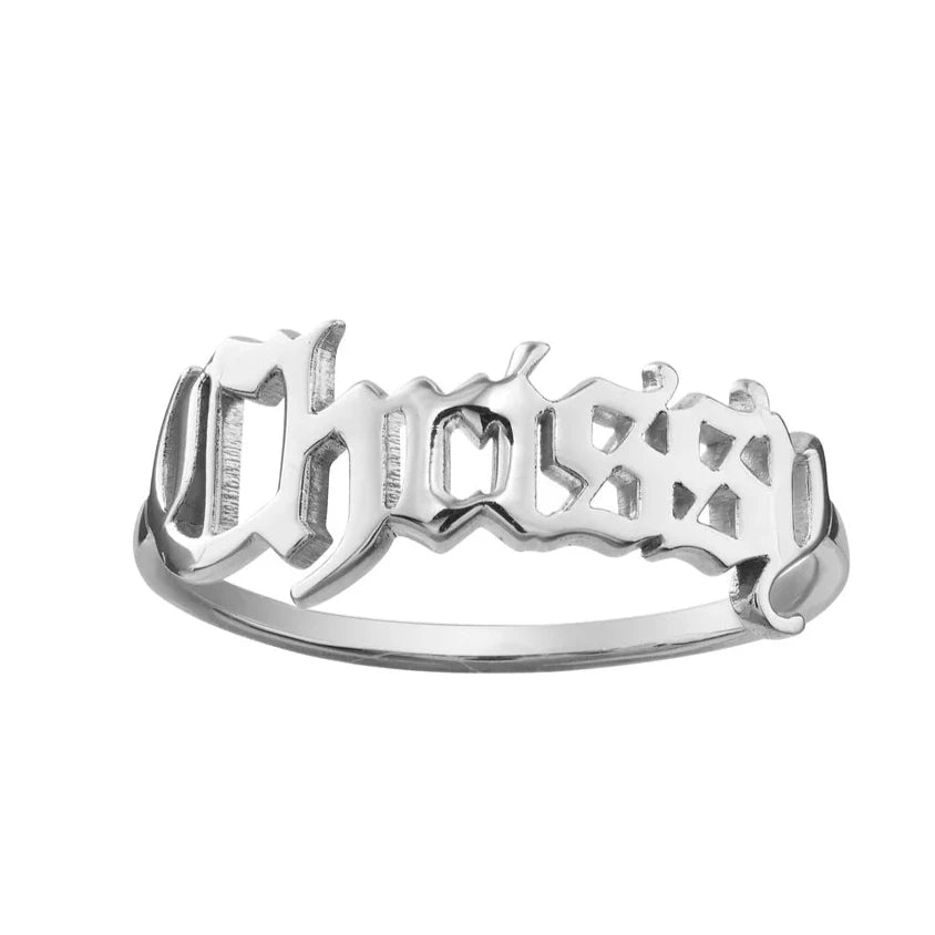 Gothic Name Ring