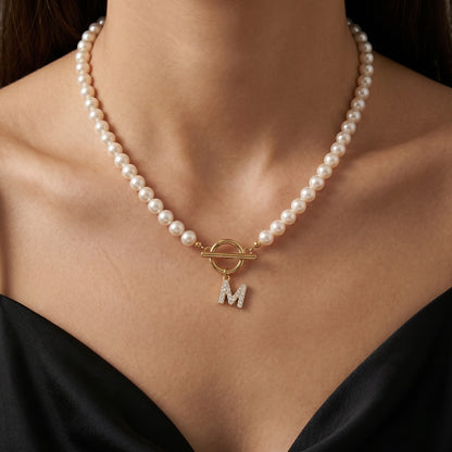 Pearl Power Initial Pendant