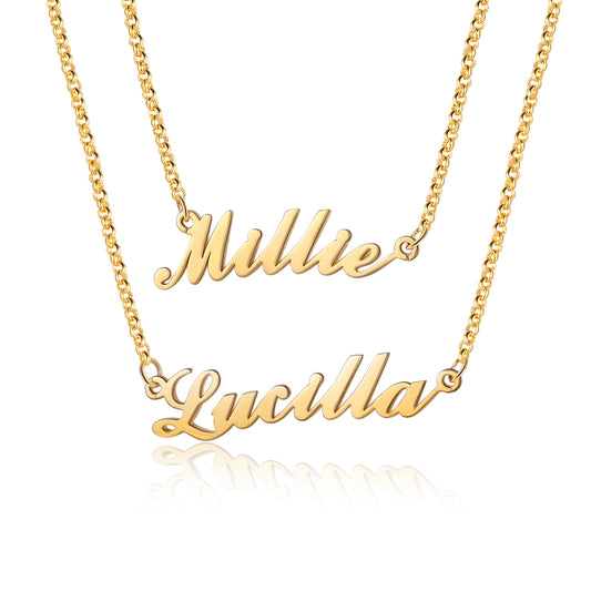 Double Personalized Name Necklace