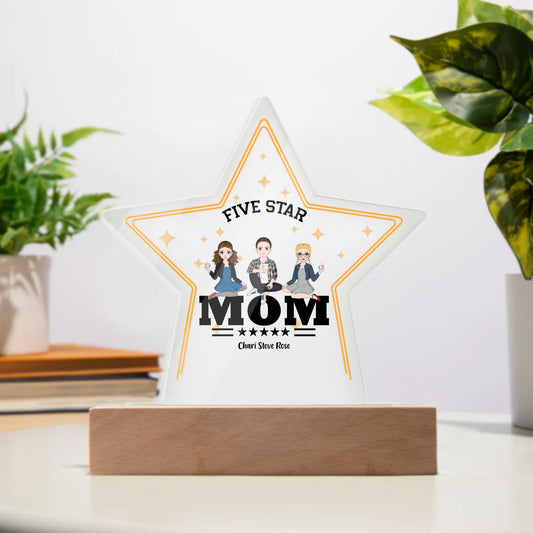 Acrylic Star Mom Plaque