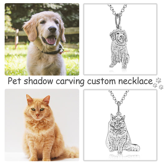 Personalized Stainless Steel Pet Carving Necklace