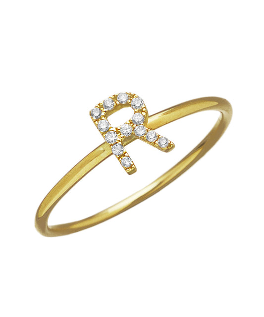 Sparkling Initial Ring